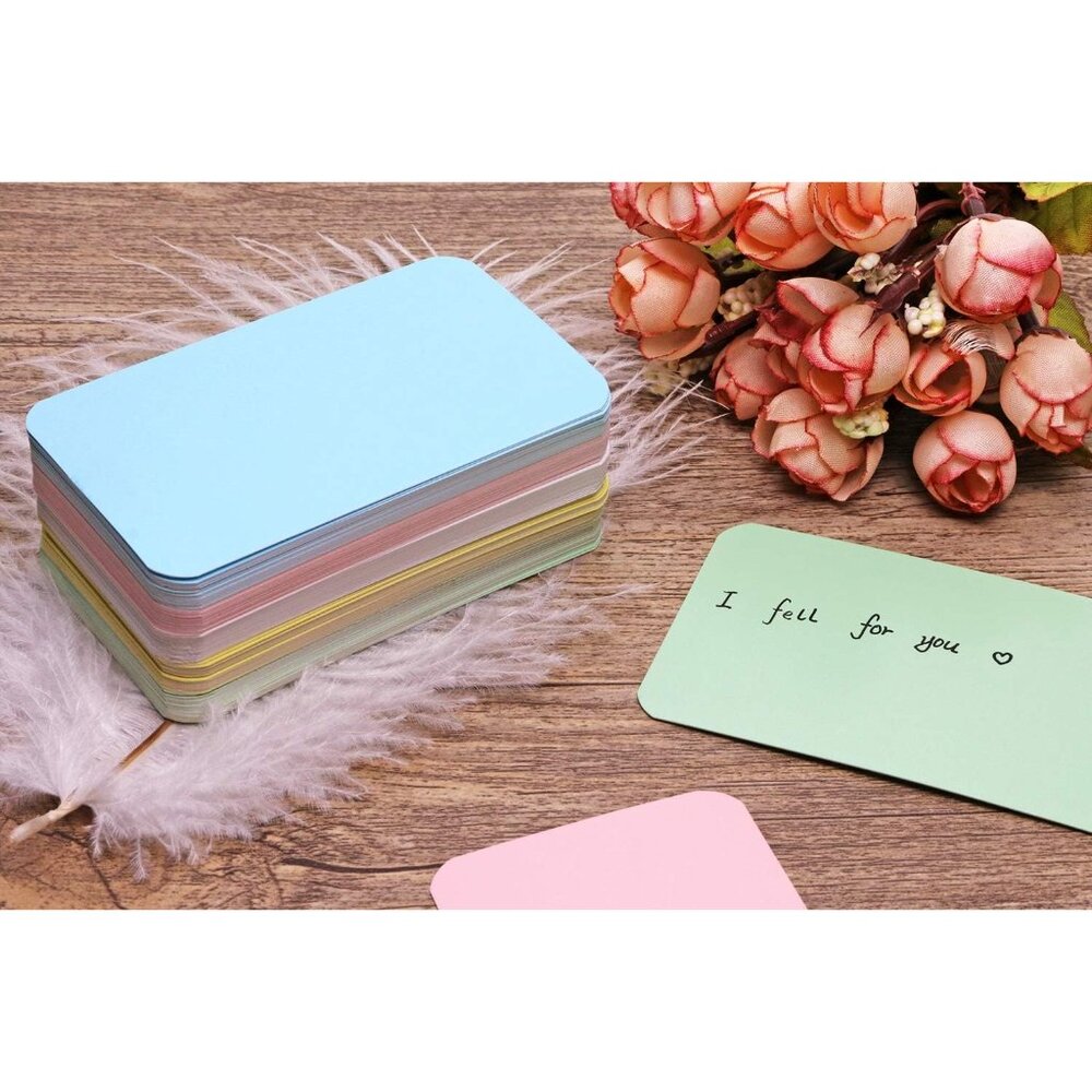 100PCS Small Blank Paper Message Note Business Cards Double-Sided Mini Greeting - Picture 6 of 6